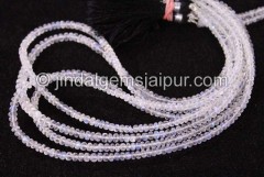 White Rainbow Smooth Roundelle Beads